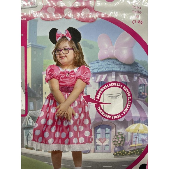 Minnie Mouse Pink Adaptive Disney Junior Fancy Dress Up Halloween Child Costume - Picture 2 of 16